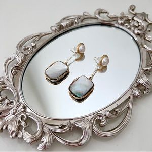 New Fresh Water Pearl Statement Earrings